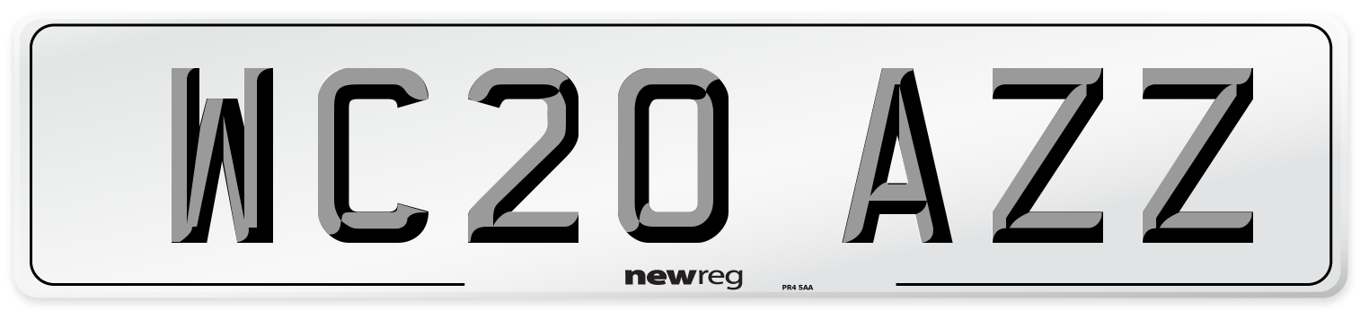 WC20 AZZ Number Plate from New Reg